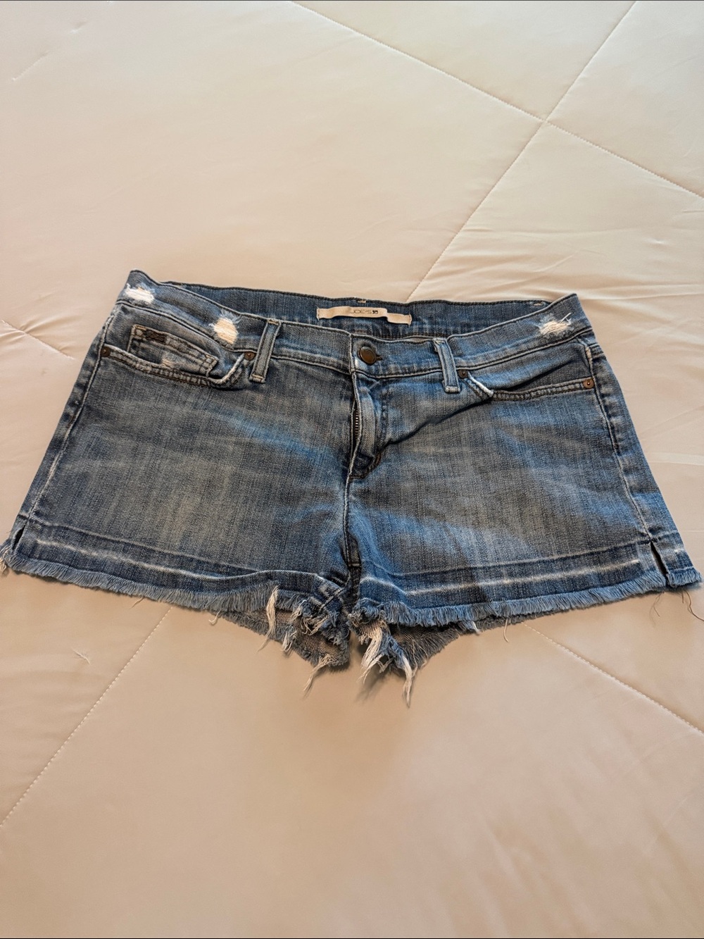Joe's Jeans Distressed Frayed Denim Cutoff Shorts - Blue